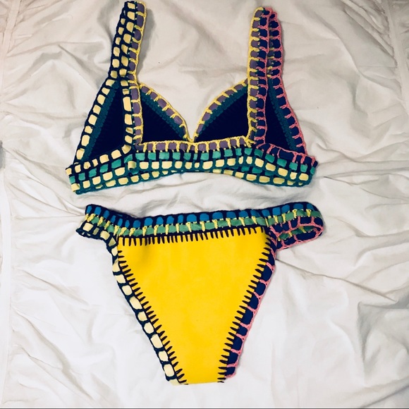 Swim Yellow Scuba Stitched Bikini Poshmark